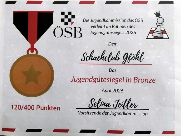 Jugendgütesiegel in BRONZE